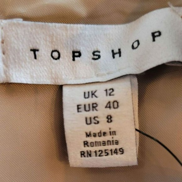 JUMPSUIT - TOP SHOP  TAN COLOR - SIZE 8 - Picture 6 of 7